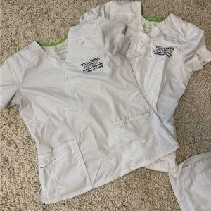 Villanova University White Scrub Tops
